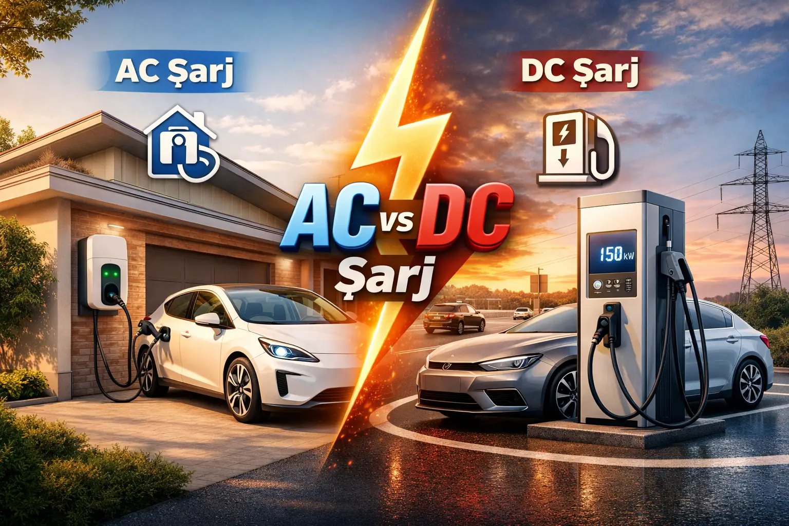 Elektrikli Araç Şarj Türleri: AC ve DC Şarj Arasındaki Fark